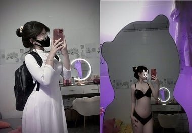 Clip sex cực nứng của em Thu Hiền trong bộ áo dài hở hang